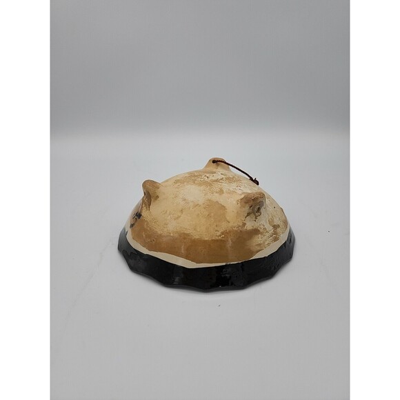 Talavera Pottery Tri Footed Wall Bowl Sunflower Mexican Pottery Scalloped Edge - Picture 7 of 12